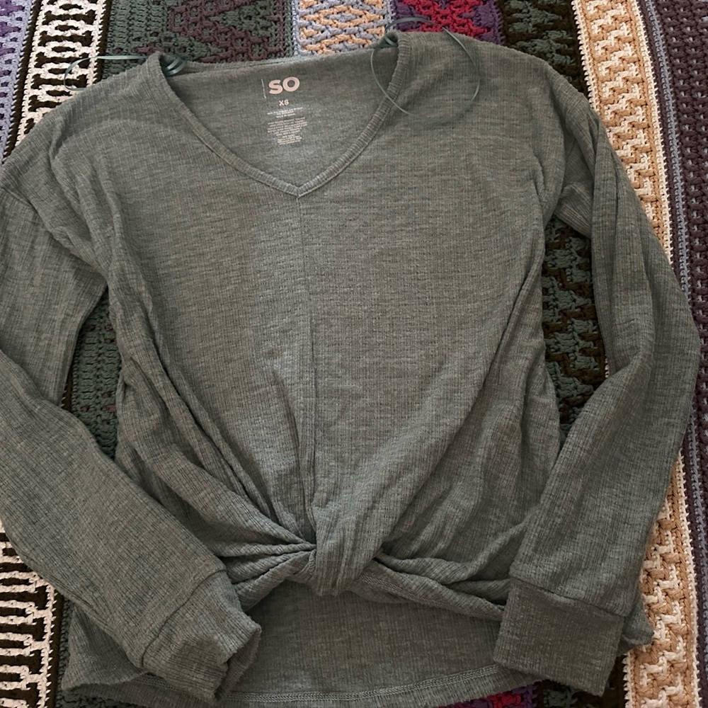 SO Charcoal Gray Long Sleeve Tee